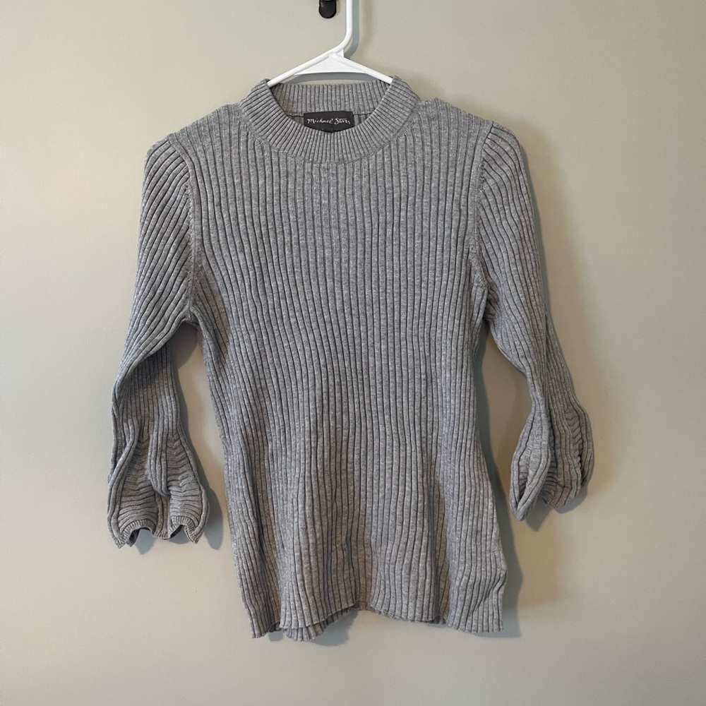 Michael stars gray sweater M